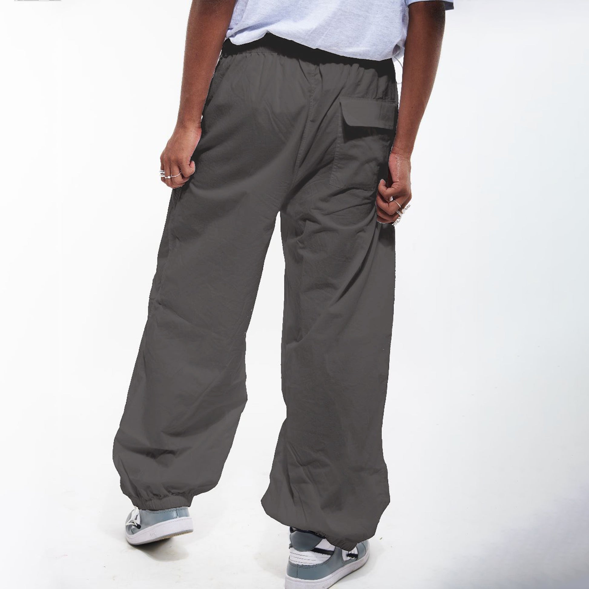 IZF Gunmetal Parachute Pants Gunmetal Cotton