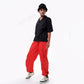 IZF Red Cargo Parachute Pants Red Cotton