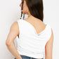 Cotton Stretchable Draped Crop Top Berry