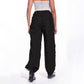 Unisex Black Parachute Pants Black 100% cotton