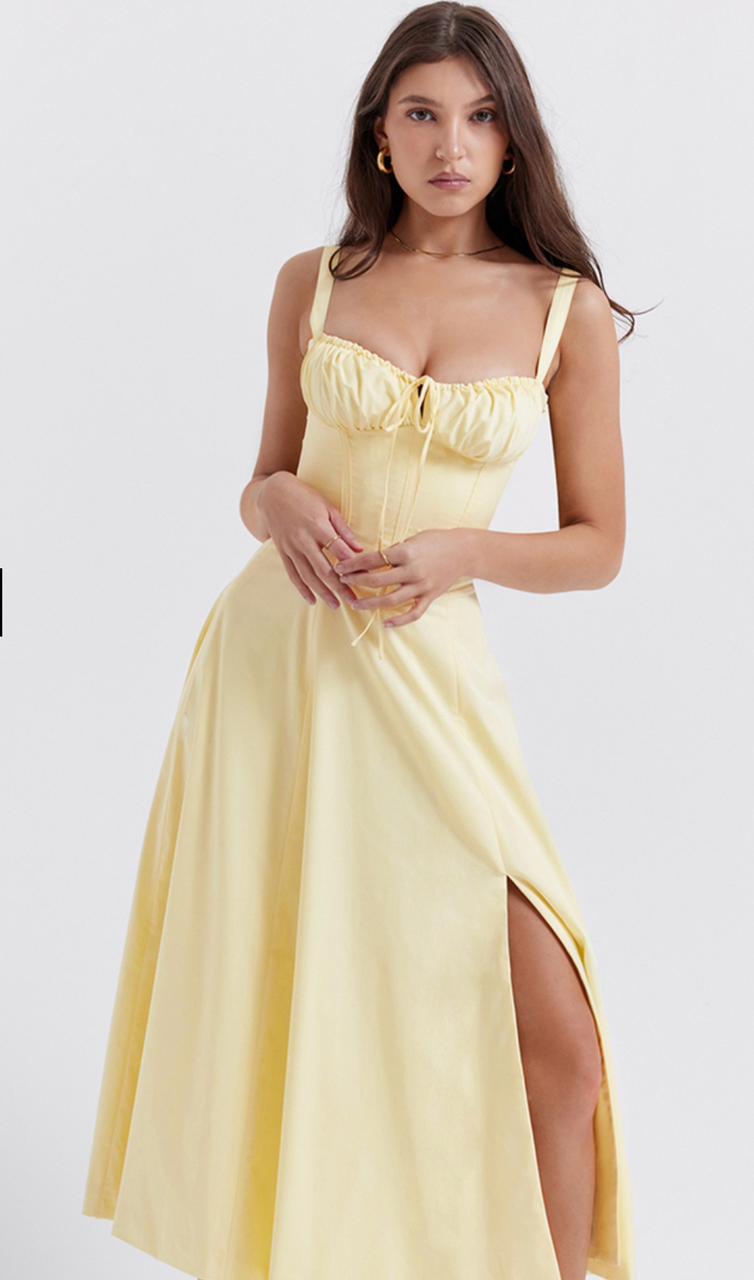 Corset Dress - Yellow 