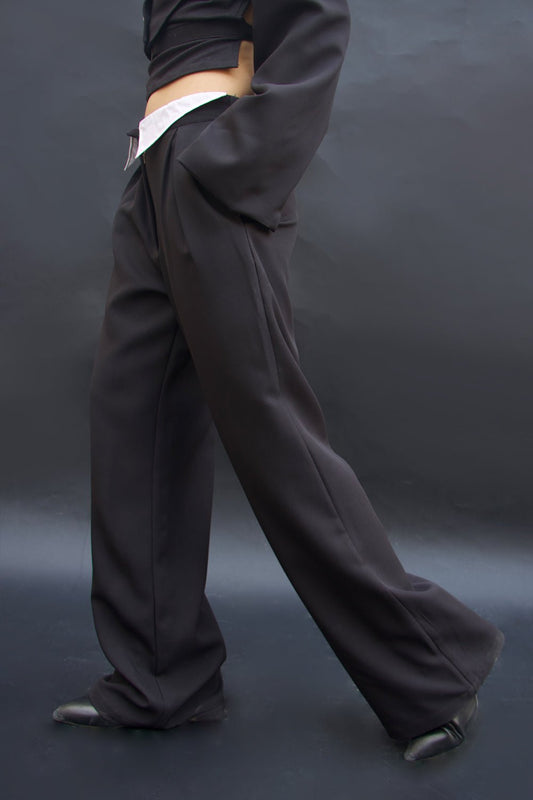 Black Rory Tailored Korean Trouser 