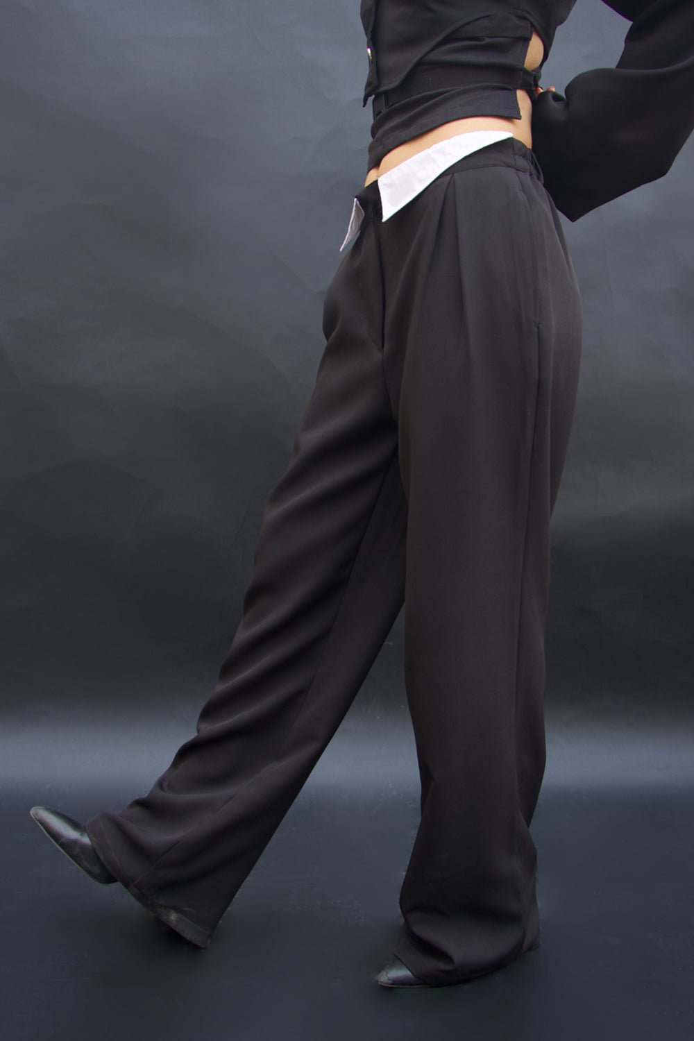 Black Rory Tailored Korean Trouser 