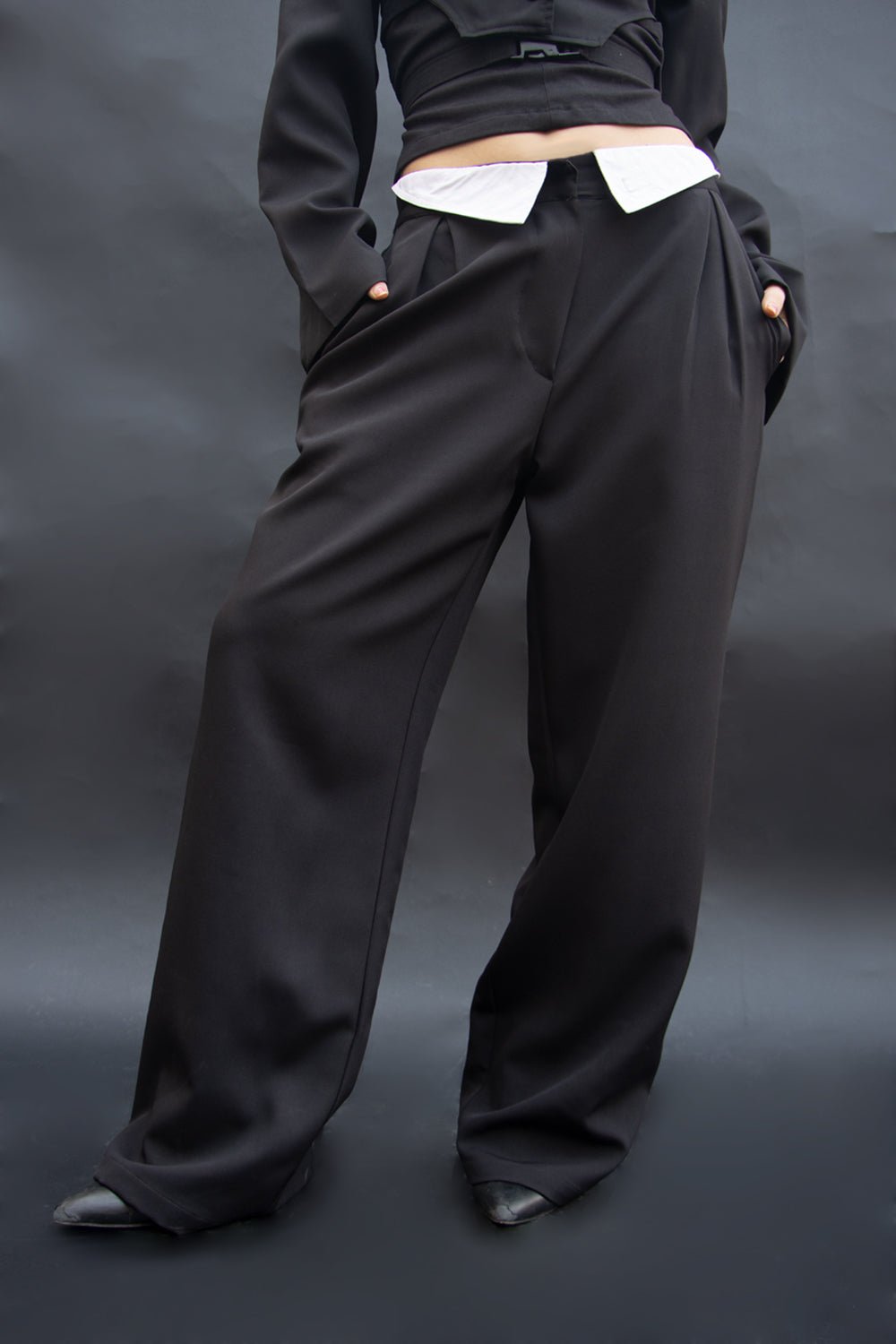 Black Rory Tailored Korean Trouser 