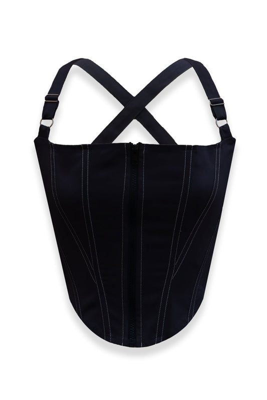 Black CEO zip-up Corset 