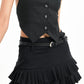 Black Pleated Chilling Skirt 