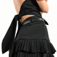 Black Pleated Chilling Skirt 