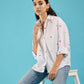 Embroidered Cotton Shirt with Hearts Heart Emroidered