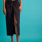 Asymmetrical Knotted Skirt Black