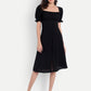 Betty midi black dress 