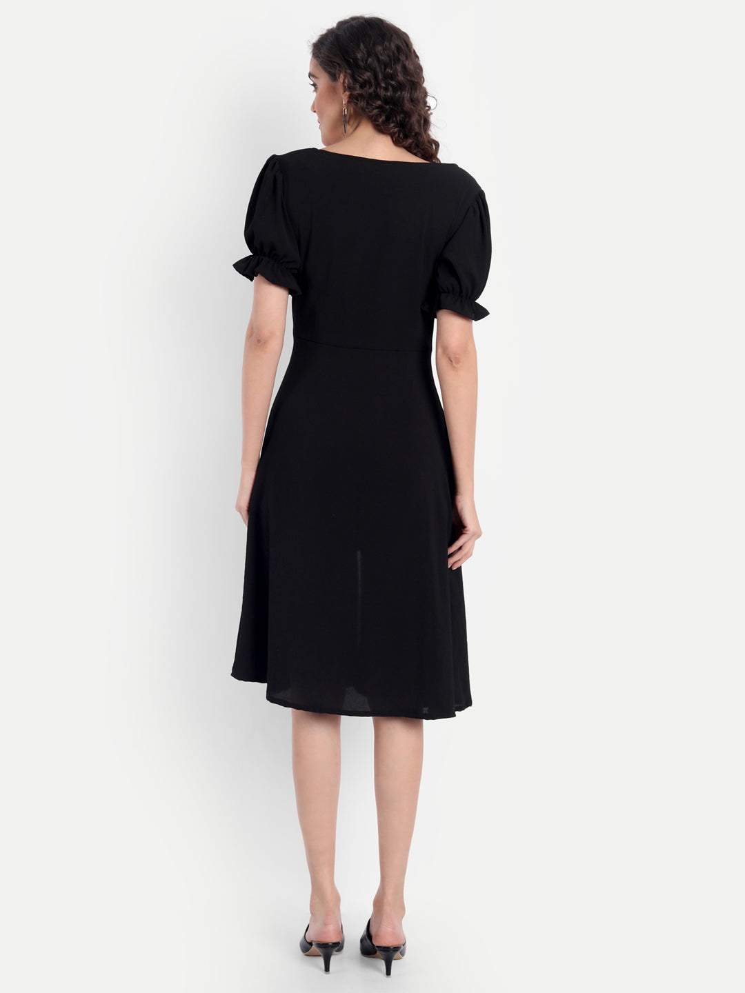 Betty midi black dress 