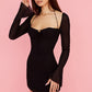 Black Halter Mini Dress 