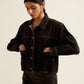 Black Cropped Jacket for Women Black