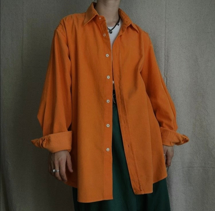 Deep Orange Oversize Shirt 