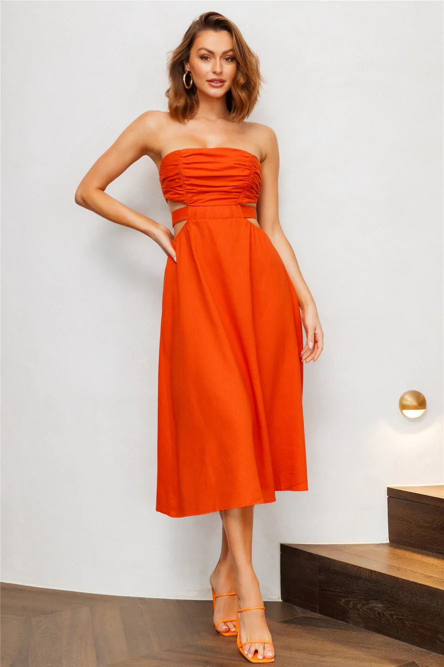 Ruz Cotton Strapless Dress 