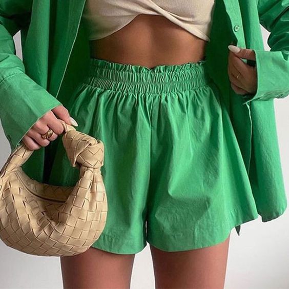 Chloe Cotton Green Co-ord Set Set