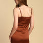 Chocolate Satin Dress 