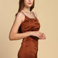 Chocolate Satin Dress 