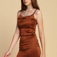 Chocolate Satin Dress 