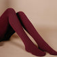 Bordeaux Fur Stockings Maroon