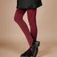 Bordeaux Fur Stockings Maroon