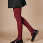 Bordeaux Fur Stockings Maroon