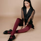 Bordeaux Fur Stockings Maroon