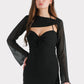 Bashy Black Mini Dress with Removable Top 