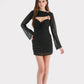 Bashy Black Mini Dress with Removable Top 