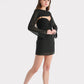 Bashy Black Mini Dress with Removable Top 