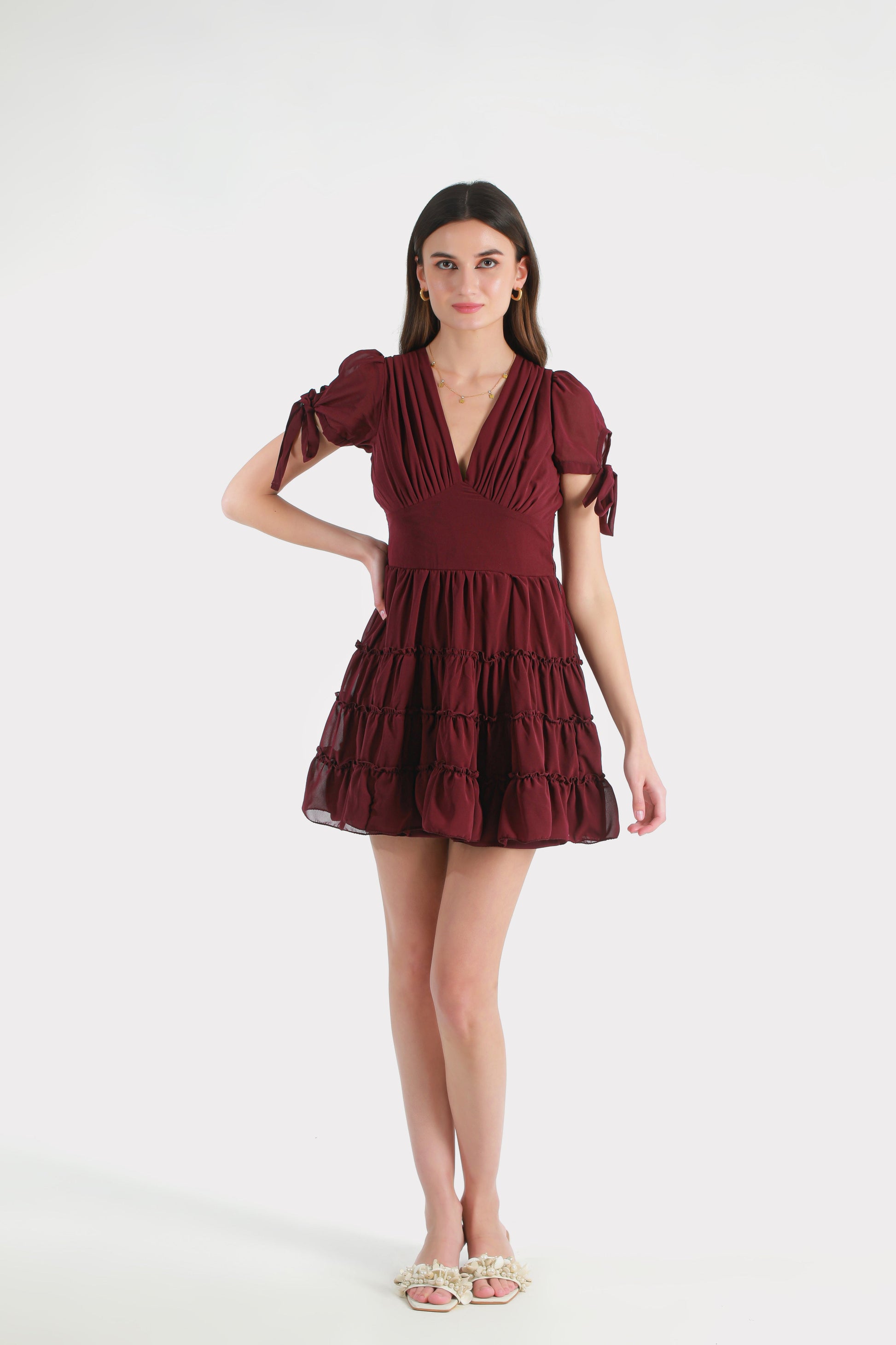 Miser Wine Mini Dress 