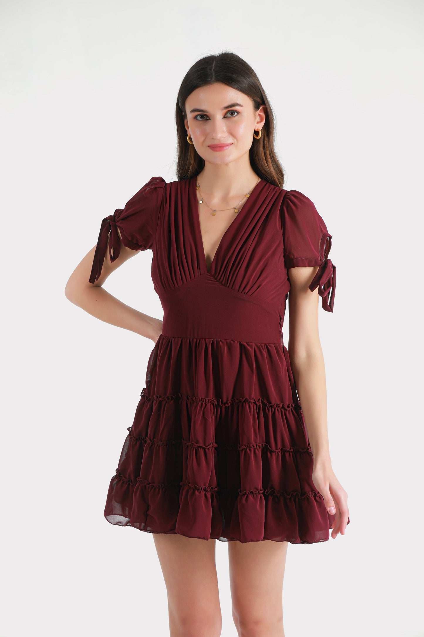 Miser Wine Mini Dress 