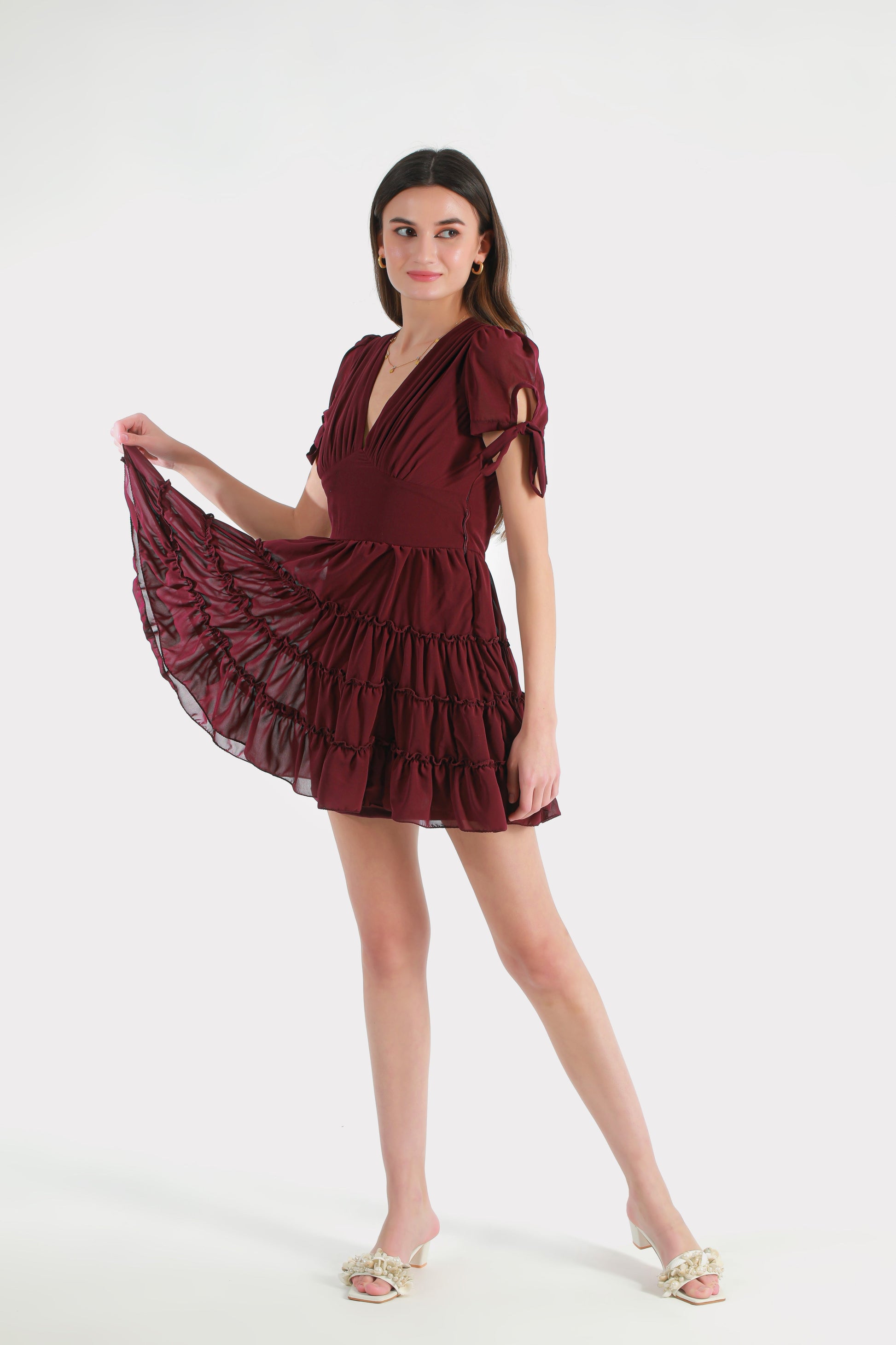 Miser Wine Mini Dress 