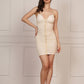 Ivory Backless Ruched Dress 