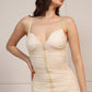 Ivory Backless Ruched Dress 