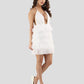 Adronl White Layered Dress 