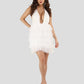 Adronl White Layered Dress 