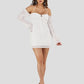 White Halter Mini Dress 