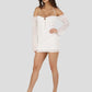 White Halter Mini Dress 