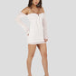 White Halter Mini Dress 