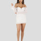 White Halter Mini Dress 