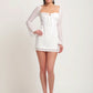 White Halter Mini Dress 