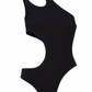 Side Cut Out Bodysuit Black