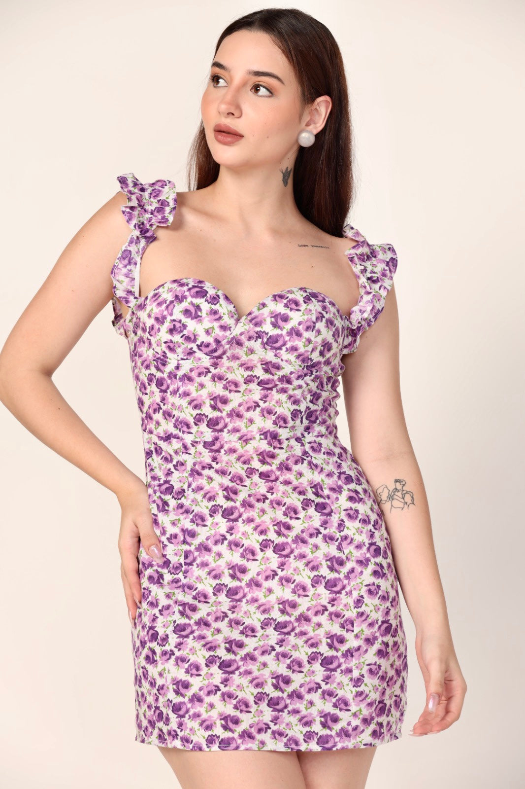 Cupped Floral Dress 