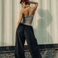 Black Oversized Parachute Pants Black