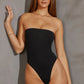 Leah Bandeau Black Bodysuit 