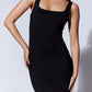 Callie Fishtail Maxi Black Dress 