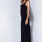 Callie Fishtail Maxi Black Dress 