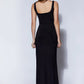 Callie Fishtail Maxi Black Dress 