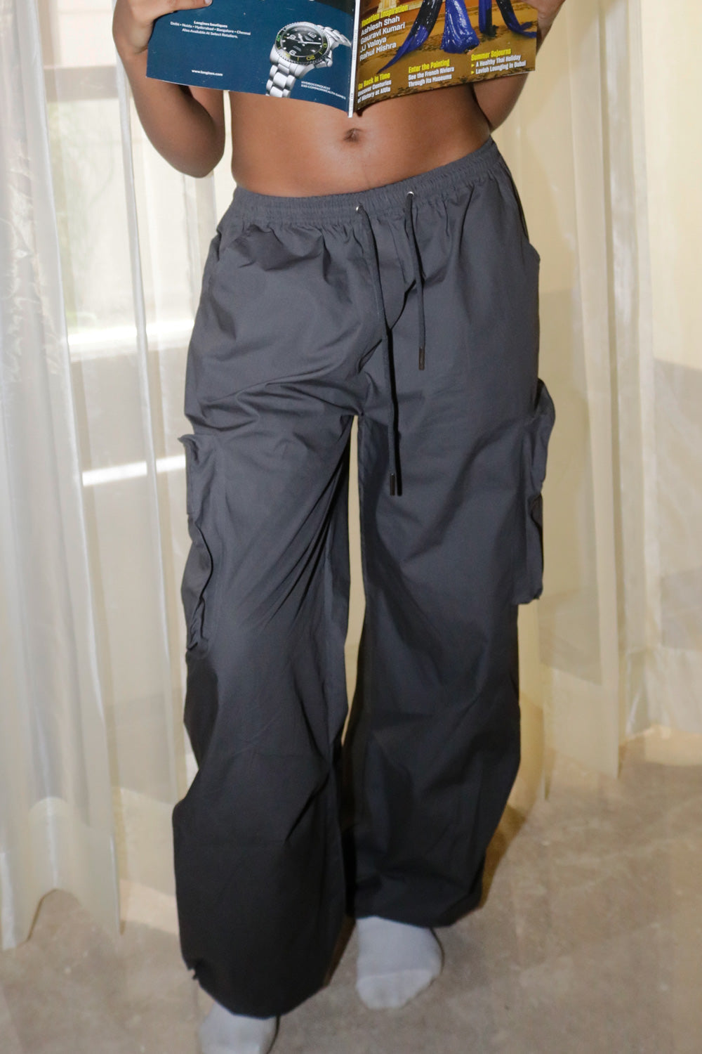 Grey Tactical Cargo Pants 